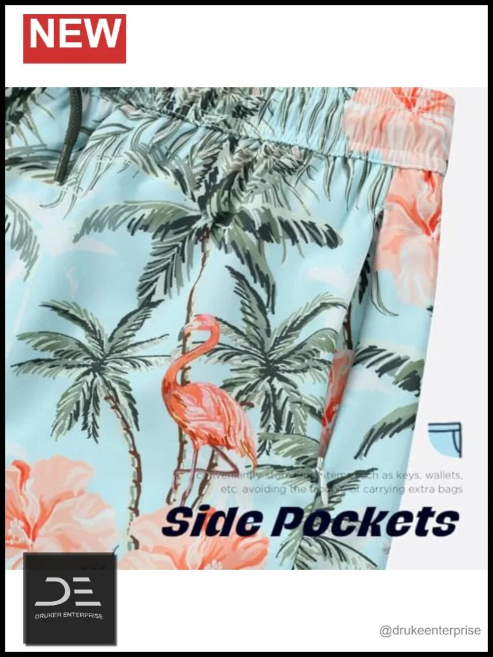 Men's Swim Trunks with Compression Liner 5
